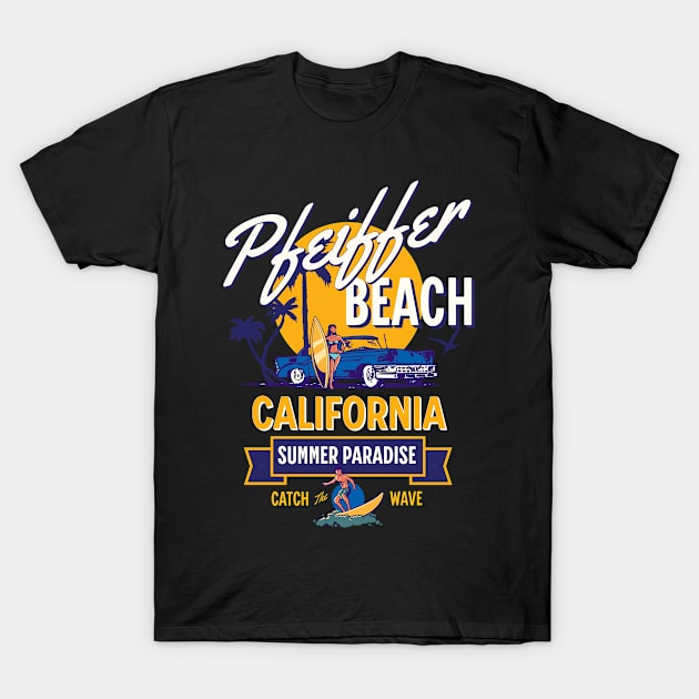 Pfeiffer Beach California Summer Paradise T-Shirt by jiromie